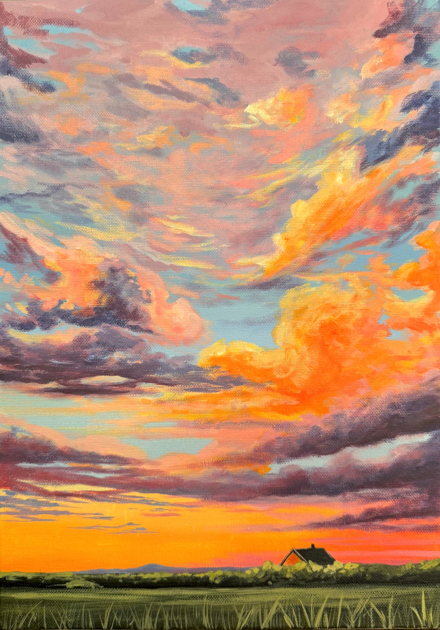 'Lavender Afterglow' Original Painting