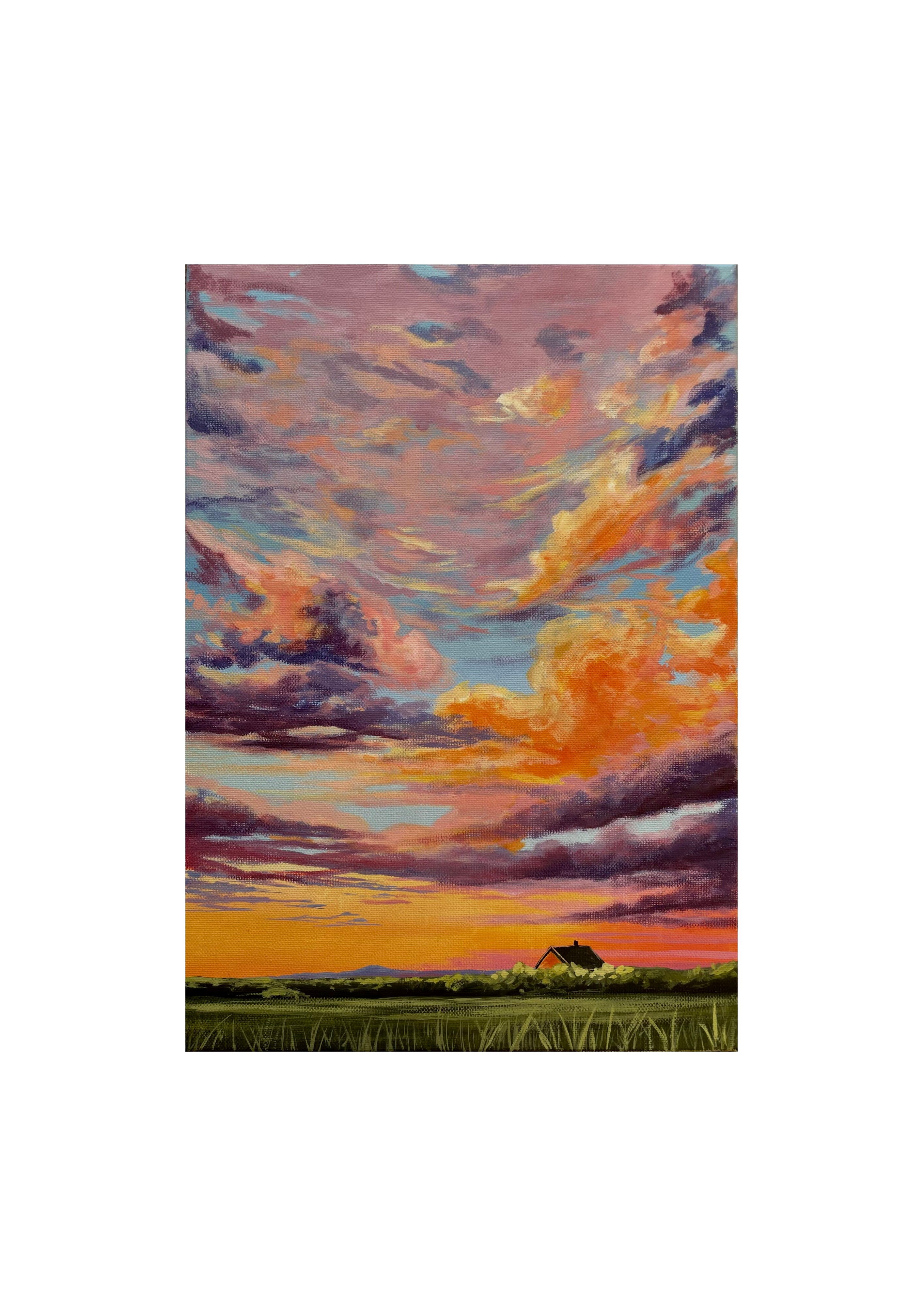 'Lavender Afterglow' Original Painting