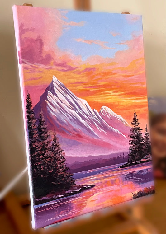 ‘Last Light on the Mountain’ Original painting